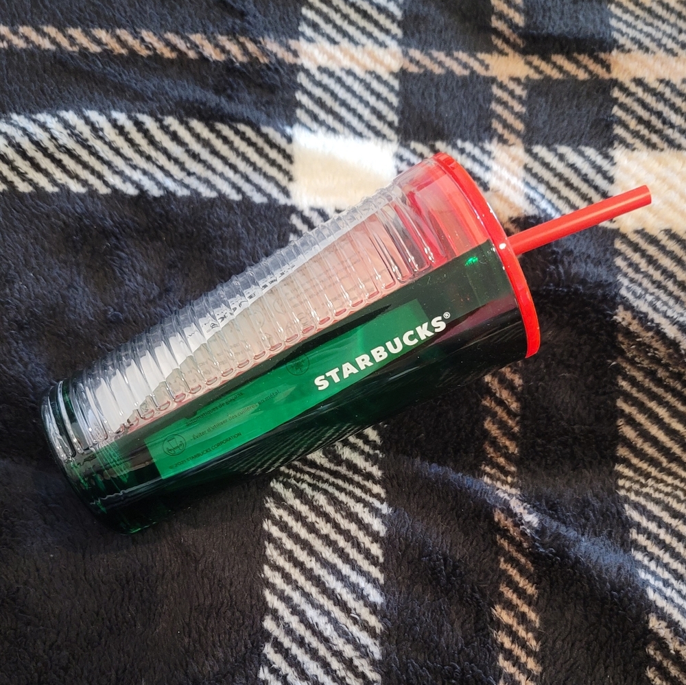 Starbucks Festive Tumbler with Red Lid